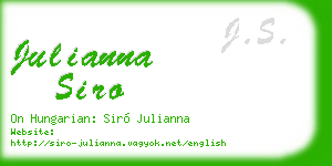 julianna siro business card