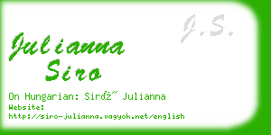 julianna siro business card